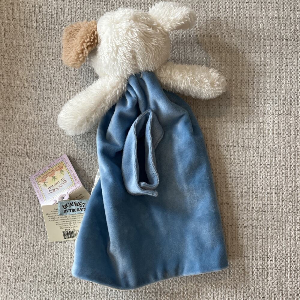 Bunnies by the Bay Skipit Puppy Bye Bye Buddy Lovey Security w/ Straps NWT - Picture 6 of 9